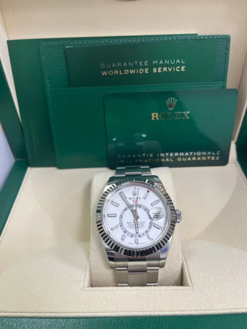 Replica Rolex Sky-Dweller 42 mm Intense white Dial 336934 - Best shop to buy a Fake Rolex