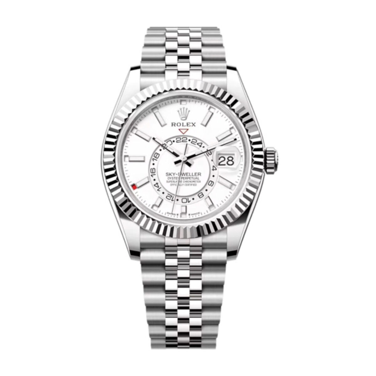 Replica Rolex Sky-Dweller 42 mm Intense white Dial 336934 Jubilee - Best shop to buy a Fake Rolex