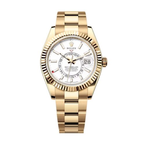 Replica Rolex Sky-Dweller 42 mm Intense white Dial 336938 - Best shop to buy a Fake Rolex