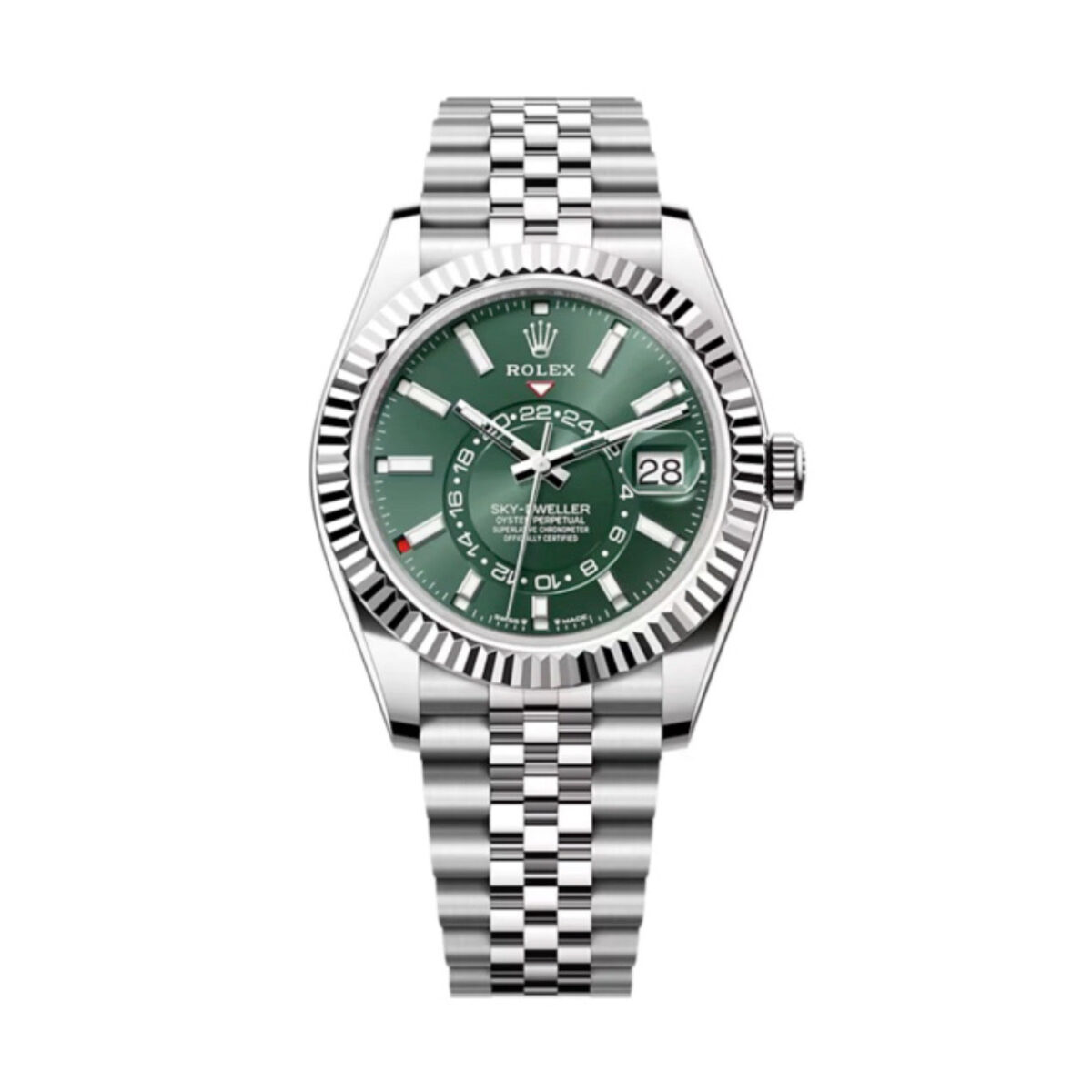 Replica Rolex Sky-Dweller 42 mm Mint green Dial 336934 Jubilee - Best shop to buy a Fake Rolex