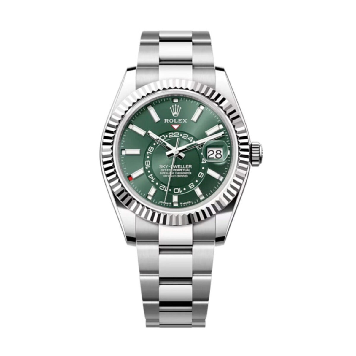 Replica Rolex Sky-Dweller 42 mm Mint green Dial 336934 Oyster - Best shop to buy a Fake Rolex