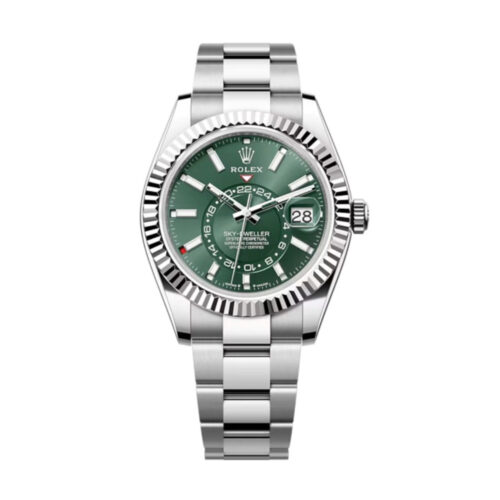 Replica Rolex Sky-Dweller 42 mm Mint green Dial 336934 Oyster - Best shop to buy a Fake Rolex