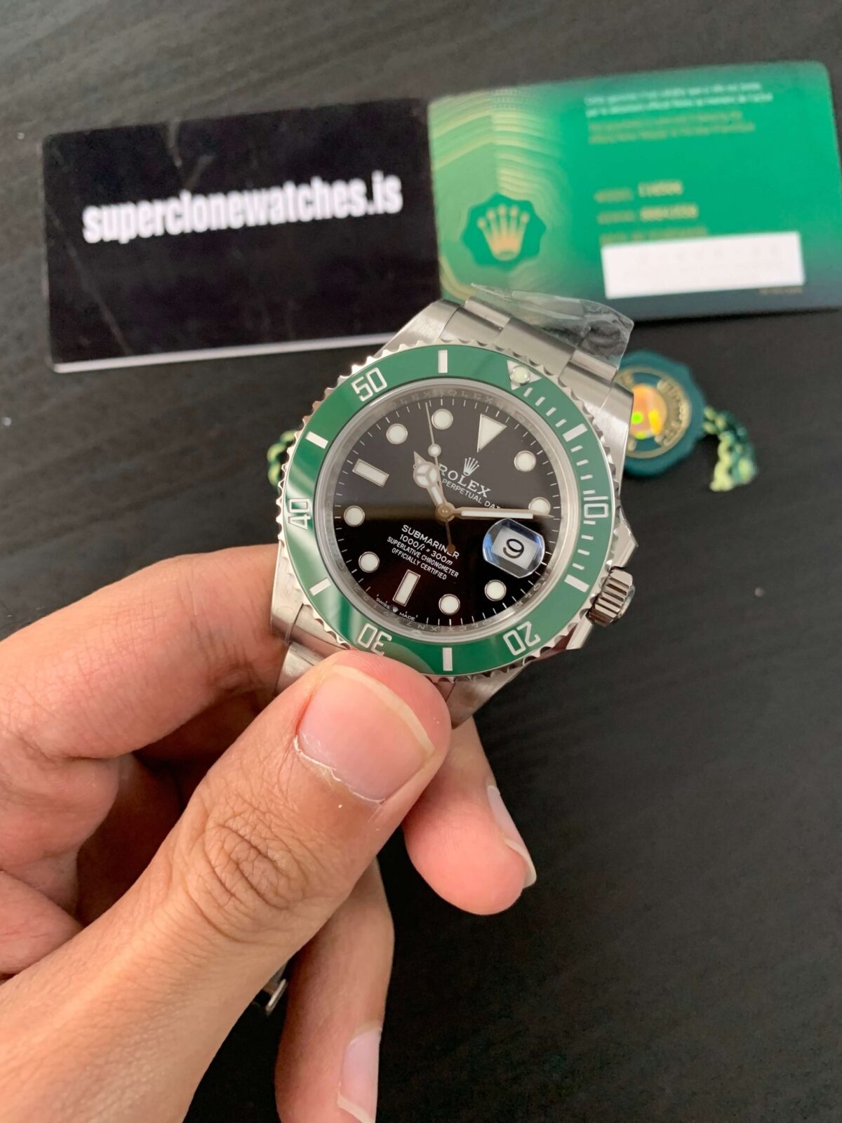 Replica Rolex Submariner 41mm Black Dial 126610LV "Starbucks" - Best shop to buy a Fake Rolex