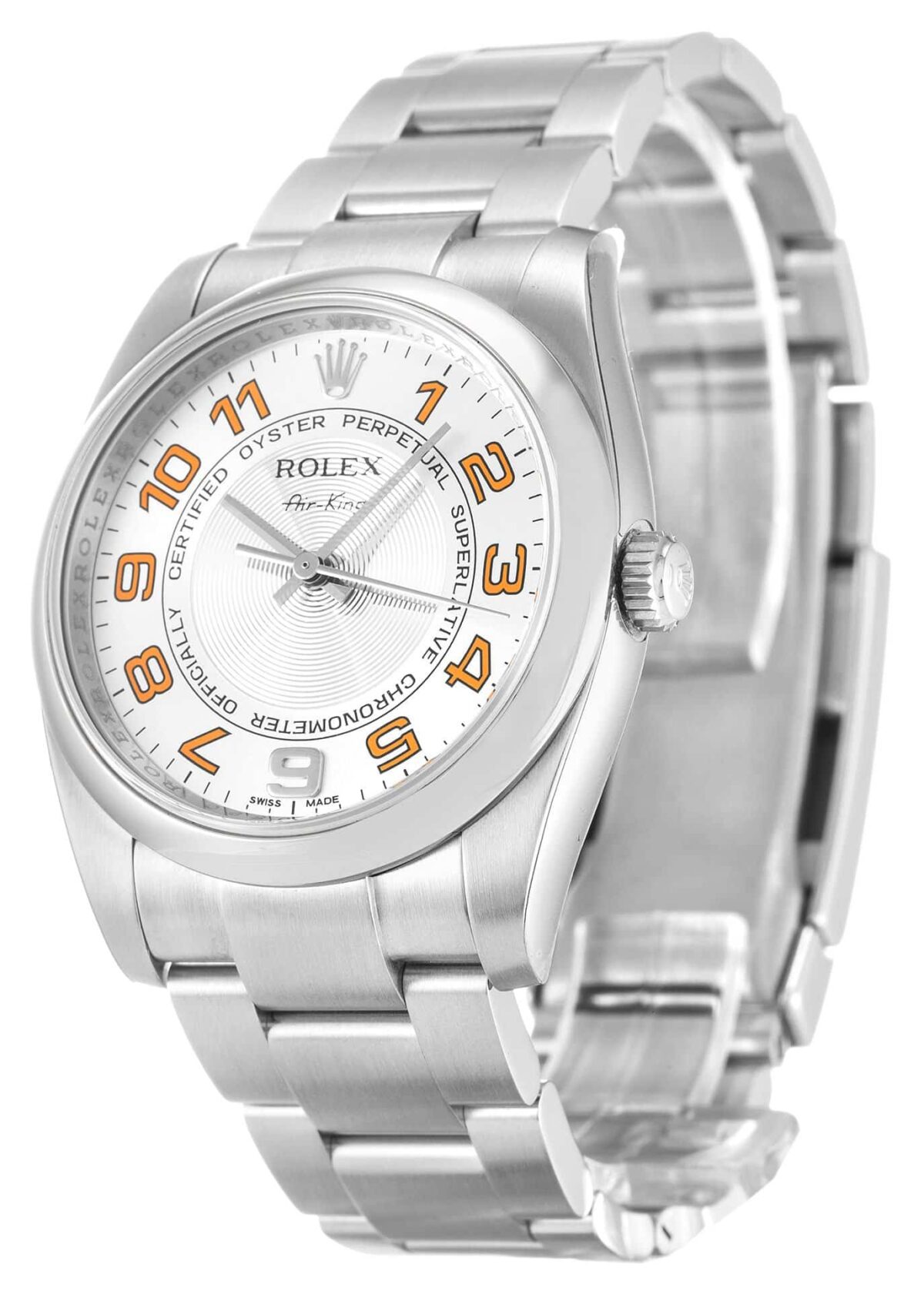 Replica Rolex Air-King 34mm Dial Silver 114200 - Best shop to buy a Fake Rolex