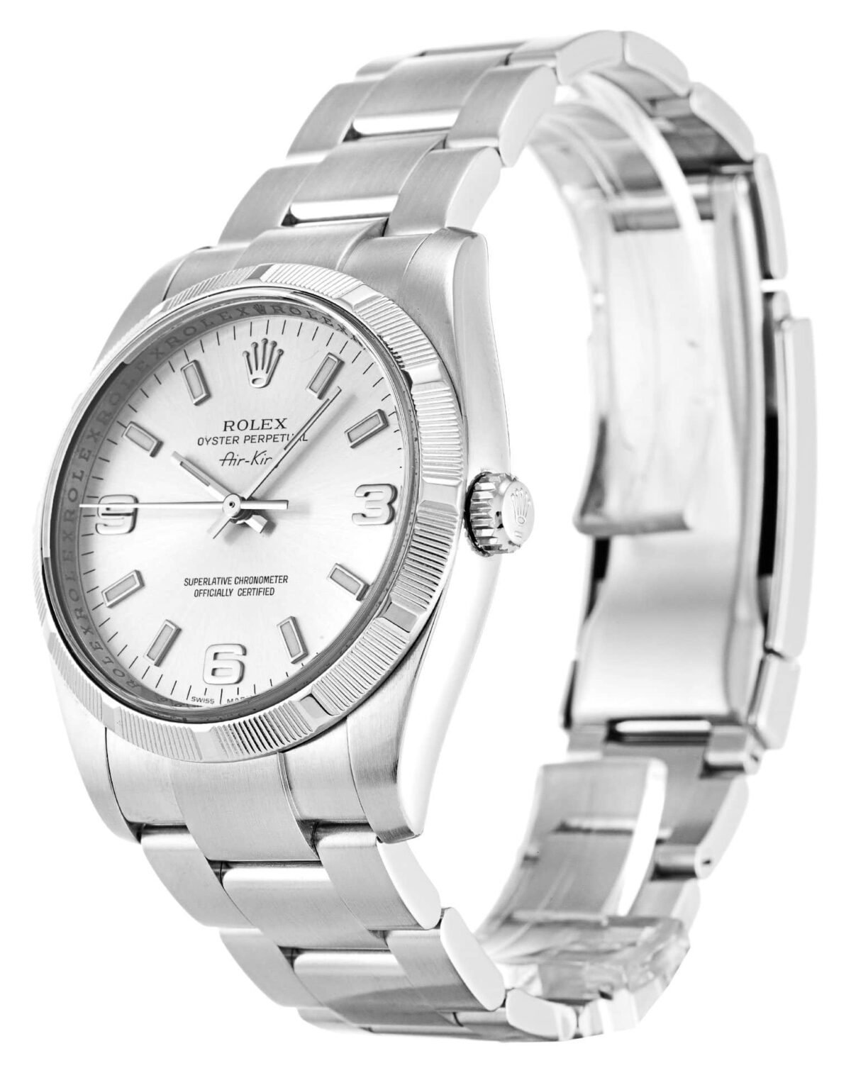 Replica Rolex Air-King 34mm Dial Silver 114210 - Best shop to buy a Fake Rolex