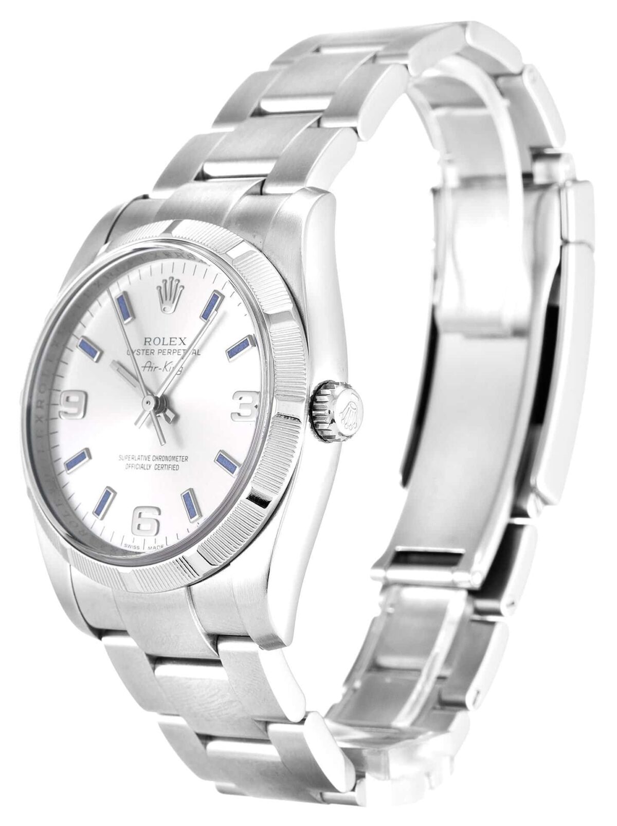 Replica Rolex Air-King 34mm Dial Silver 114210 - Best shop to buy a Fake Rolex