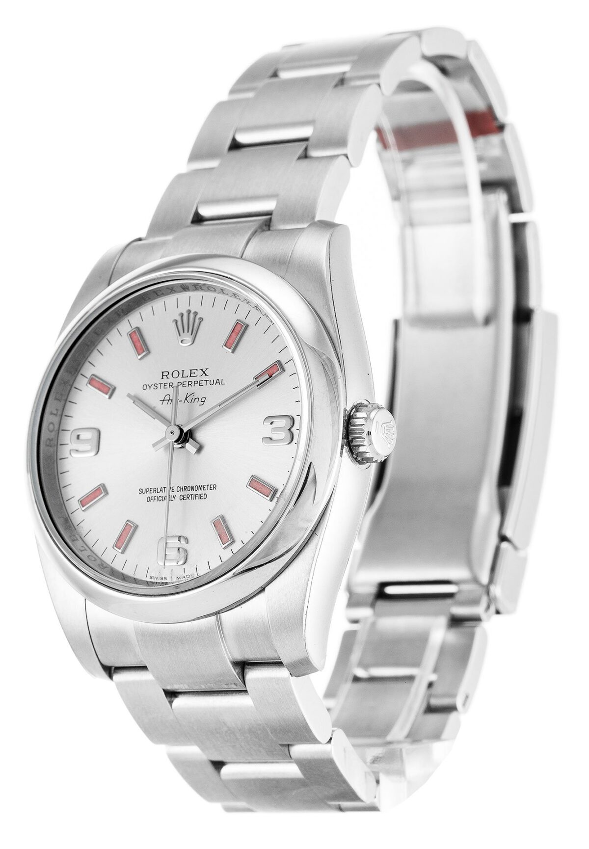 Replica Rolex Air-King 34mm Dial White 114200 - Best shop to buy a Fake Rolex