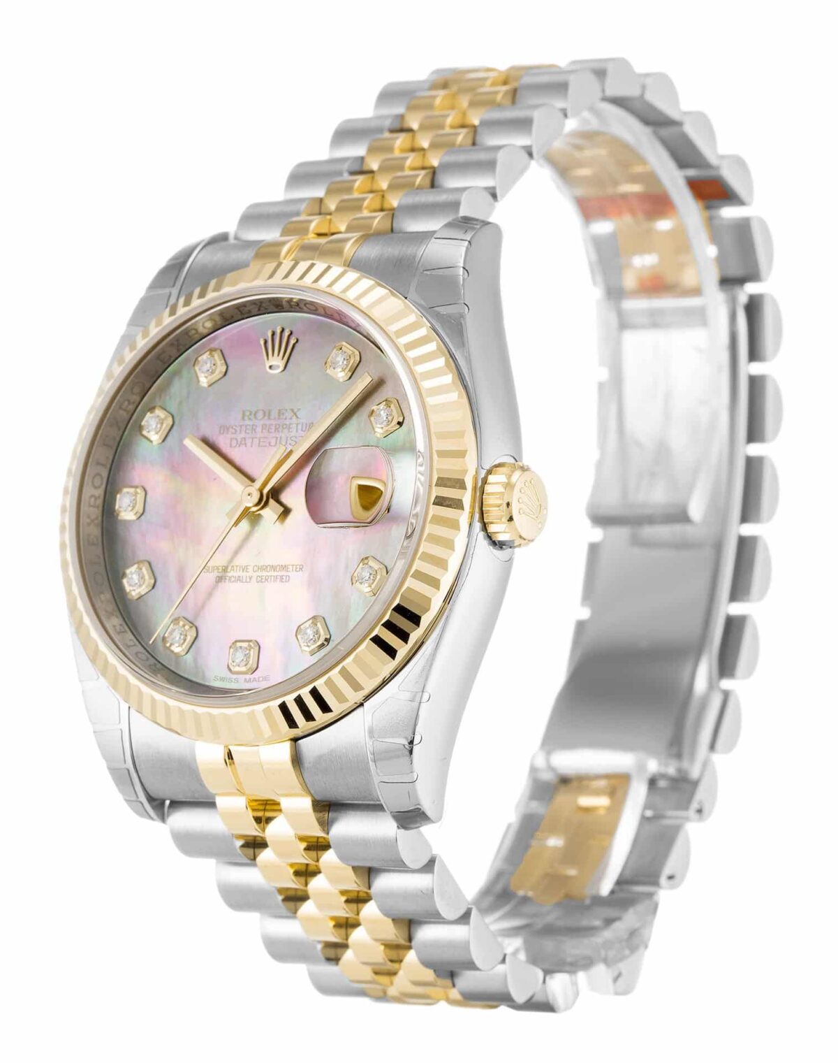 Replica Rolex Datejust 116233 36mm Black Mother of Pearl Dial - Best shop to buy a Fake Rolex