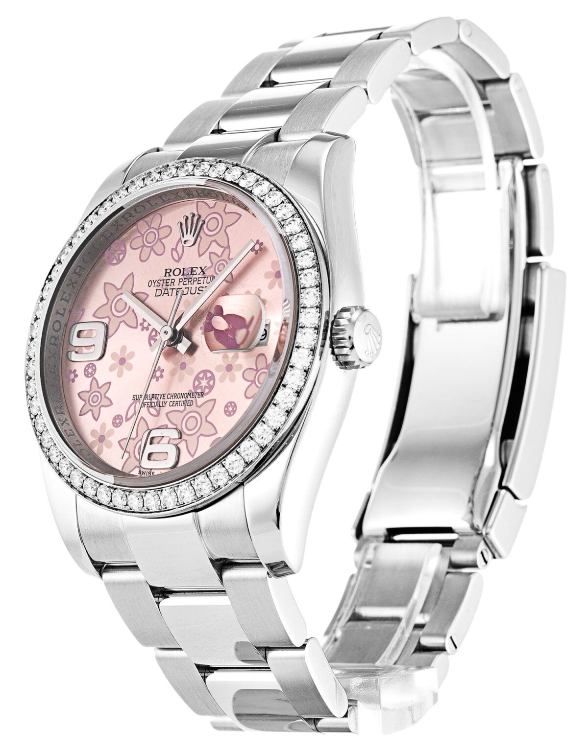 Replica Rolex Datejust 116244 36mm Pink Floral Dial - Best shop to buy a Fake Rolex