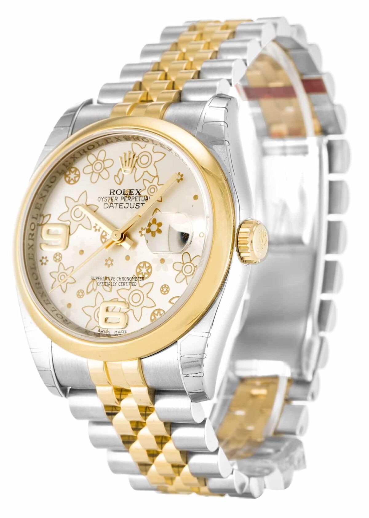 Replica Rolex Datejust 116203 36mm Silver Floral Dial - Best shop to buy a Fake Rolex