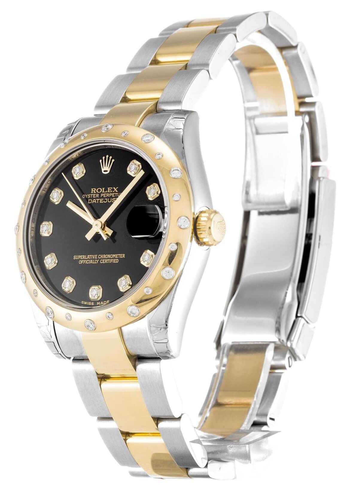 Replica Rolex Datejust 178343 Mid-Size 31mm Black Dial - Best shop to buy a Fake Rolex
