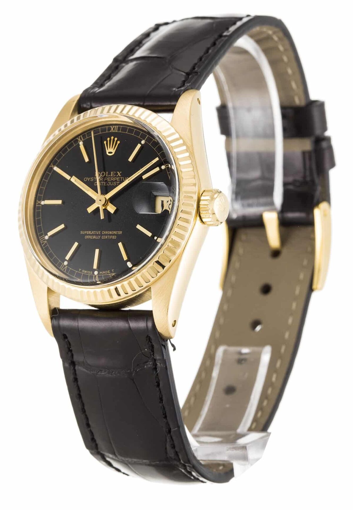 Replica Rolex Datejust 6827 Mid-Size 31mm Black Dial - Best shop to buy a Fake Rolex