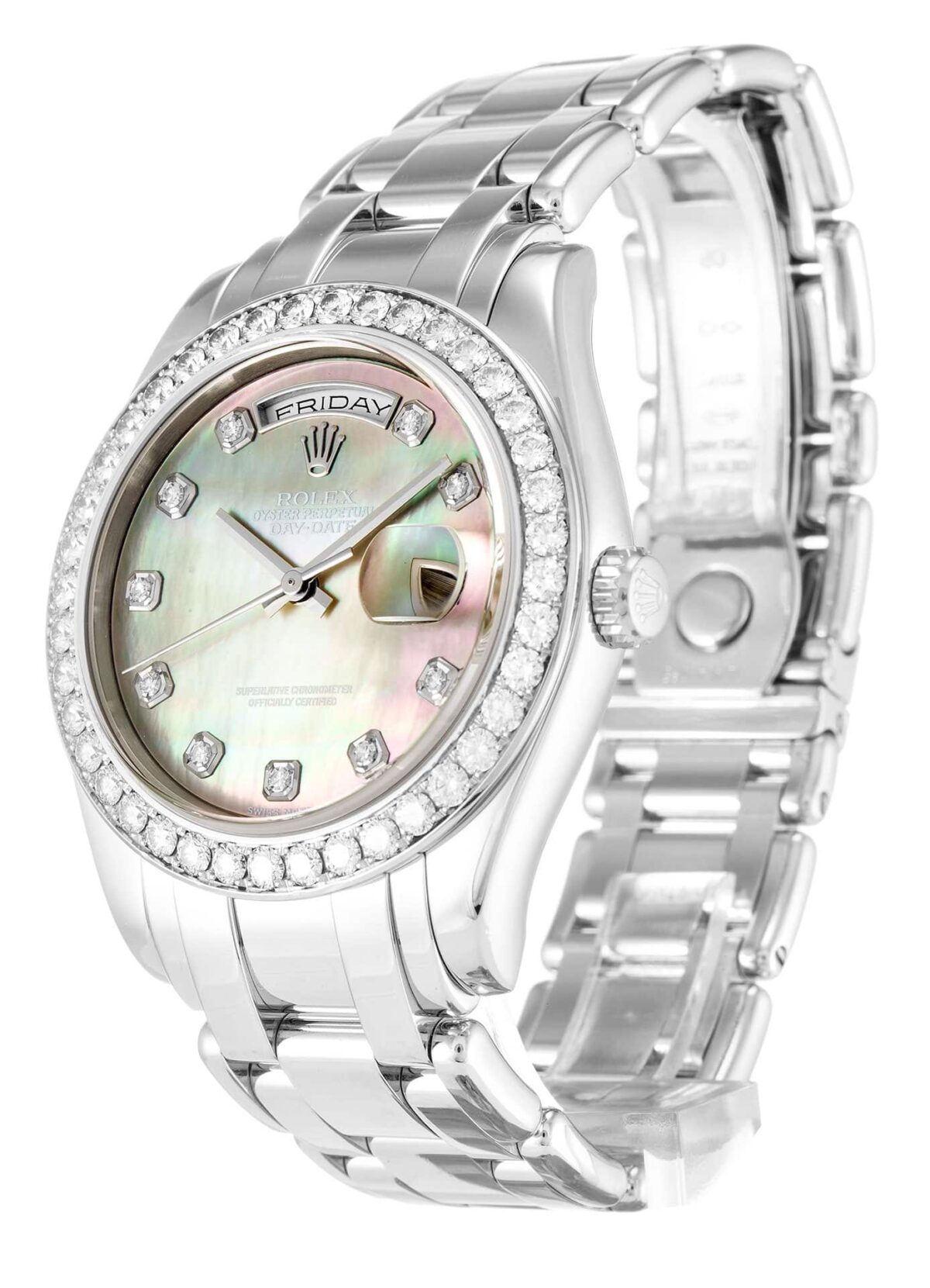 Replica Rolex Day-Date 18946 36mm Black Mother of Pearl Dial - Best shop to buy a Fake Rolex