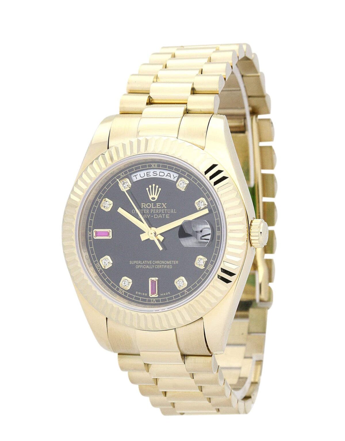 Replica Rolex Day-Date 118238 36mm Black Dial - Best shop to buy a Fake Rolex