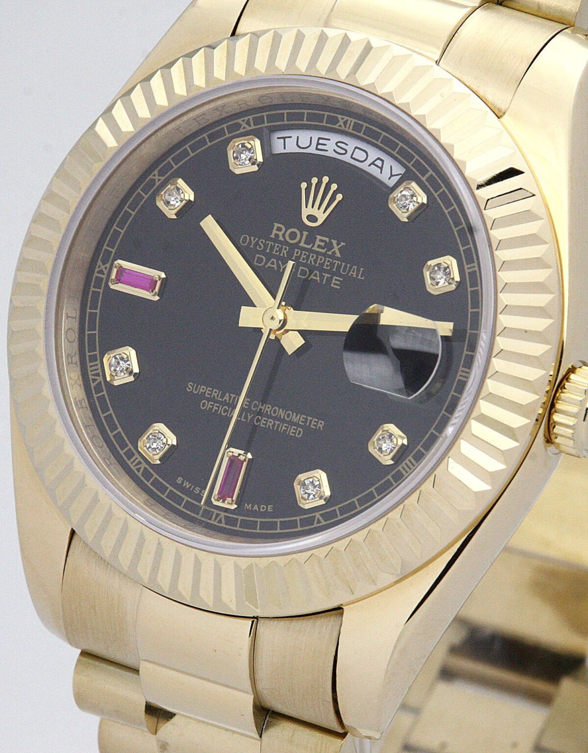 Replica Rolex Day-Date 118238 36mm Black Dial - Best shop to buy a Fake Rolex