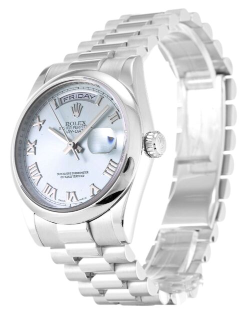 Replica Rolex Day-Date 118206 36mm Blue Dial - Best shop to buy a Fake Rolex