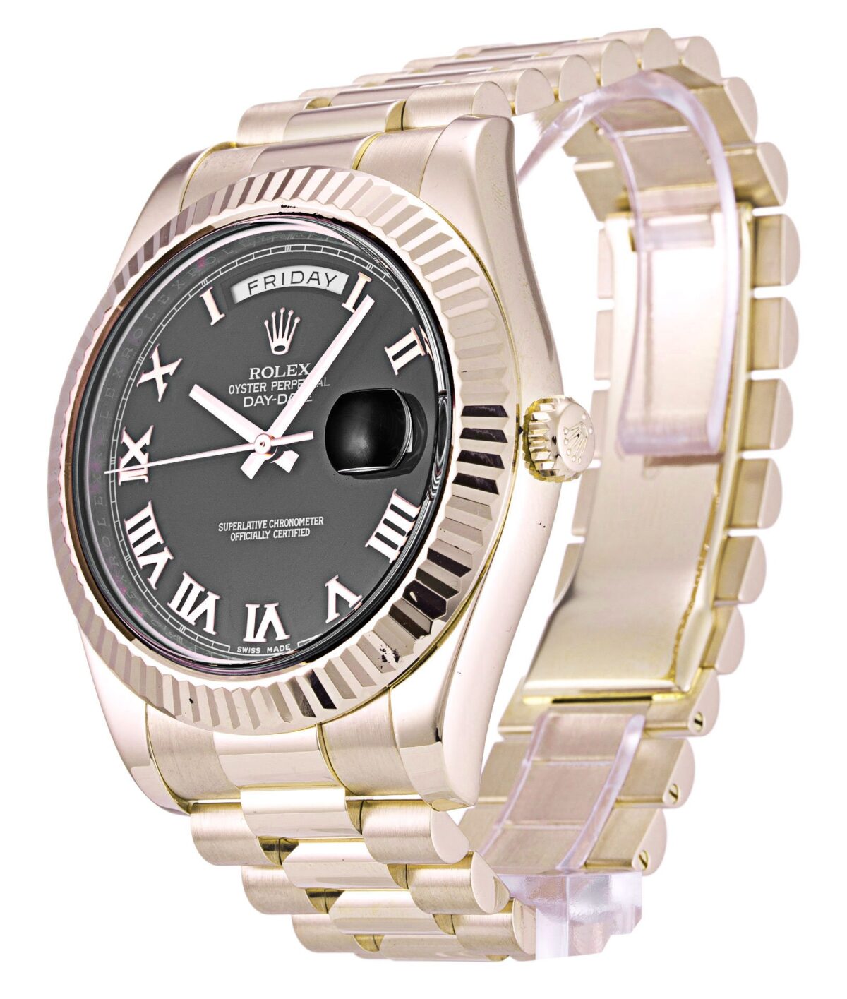 Replica Rolex Day-Date II 218235 41mm Black Dial - Best shop to buy a Fake Rolex