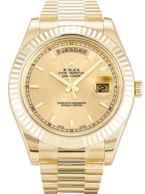 Replica Rolex Day-Date II 218238 41mm Champagne Dial - Best shop to buy a Fake Rolex