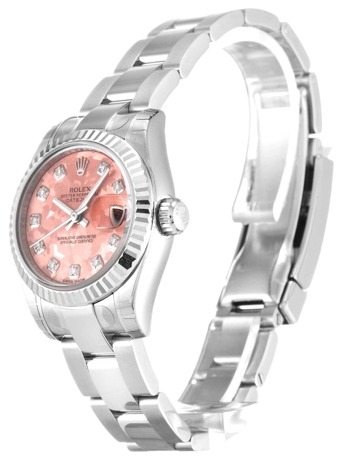 Replica Rolex Lady-Datejust 179174 26mm Gold Dust Pink Dial - Best shop to buy a Fake Rolex