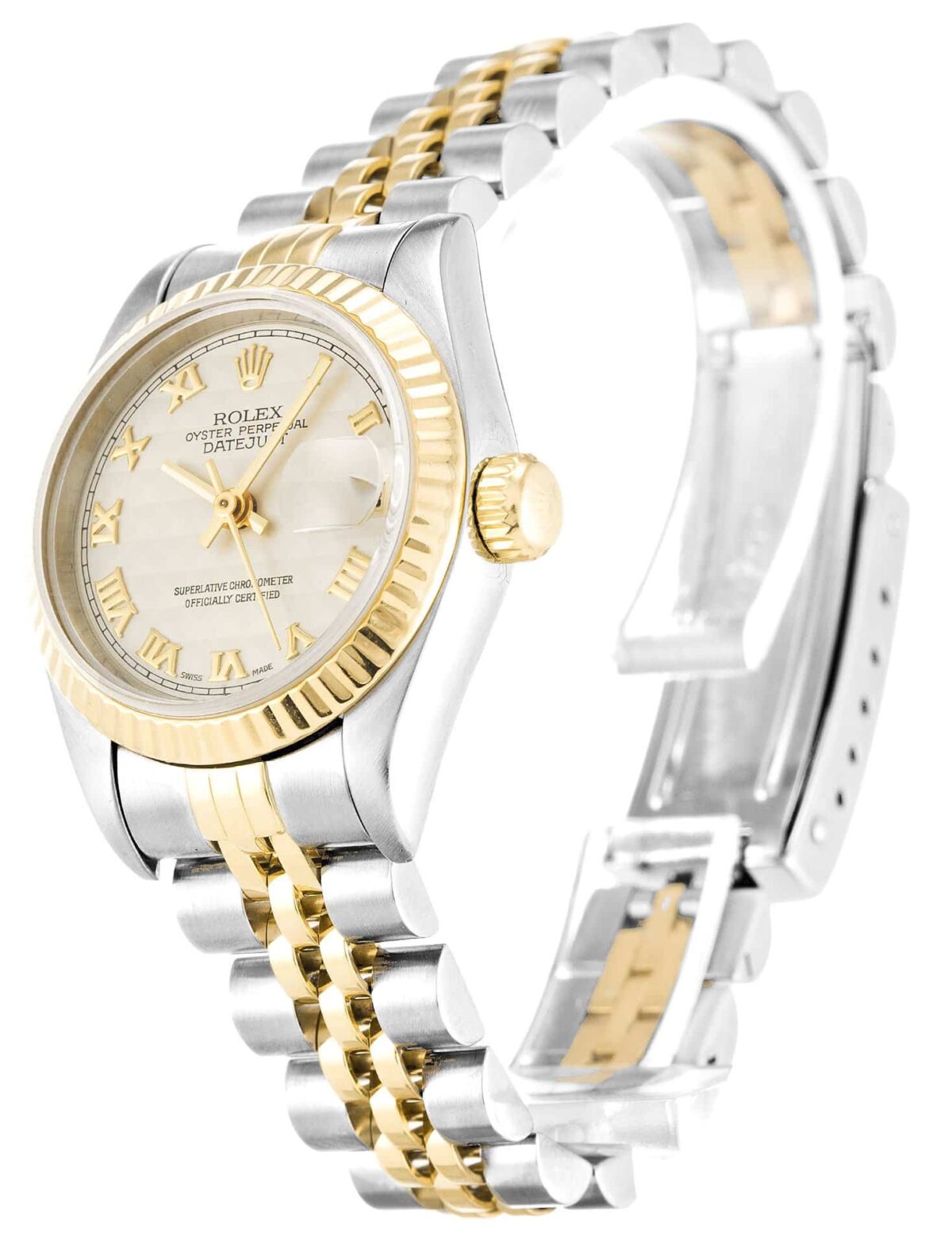 Replica Rolex Lady-Datejust 69173 26mm Ivory Pyramid Dial - Best shop to buy a Fake Rolex