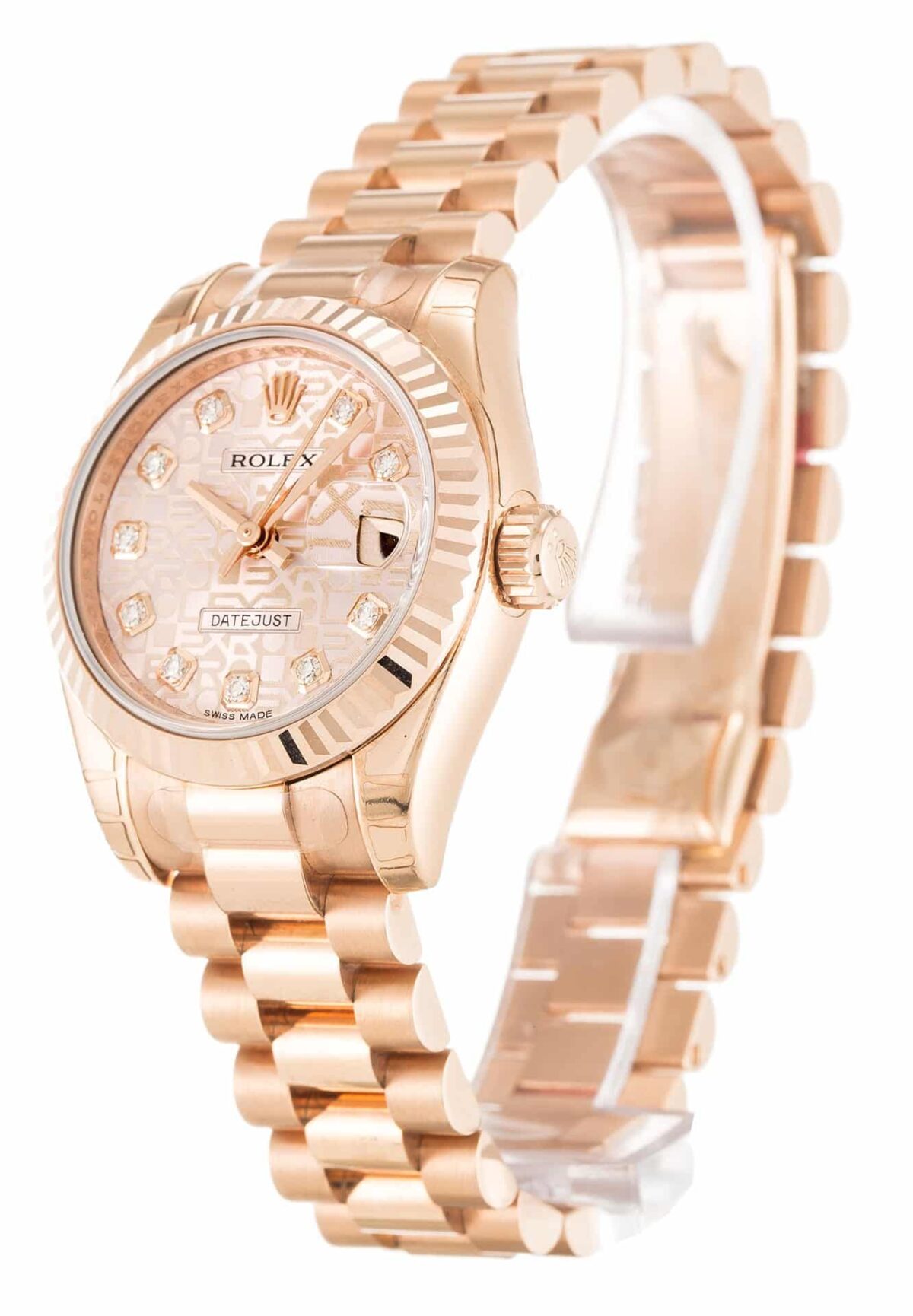 Replica Rolex Lady-Datejust 179175 26mm Rose Dial - Best shop to buy a Fake Rolex