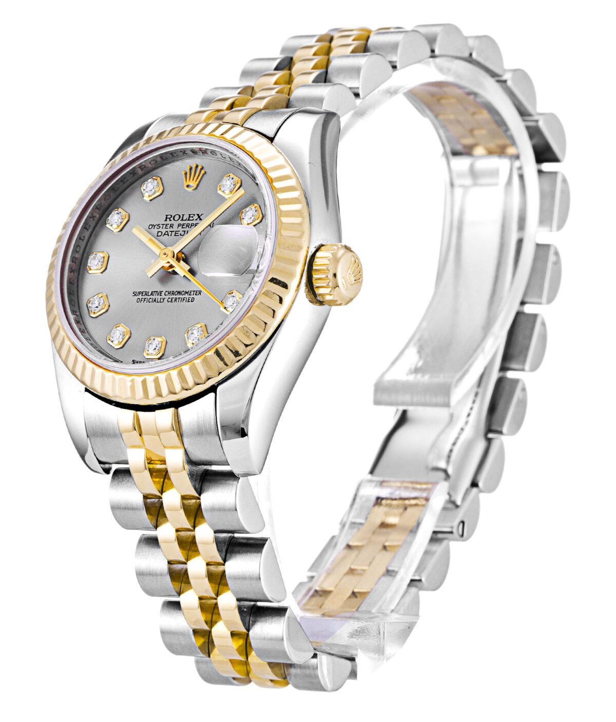 Replica Rolex Lady-Datejust 179173 26mm Silver Dial Two Tone - Best shop to buy a Fake Rolex