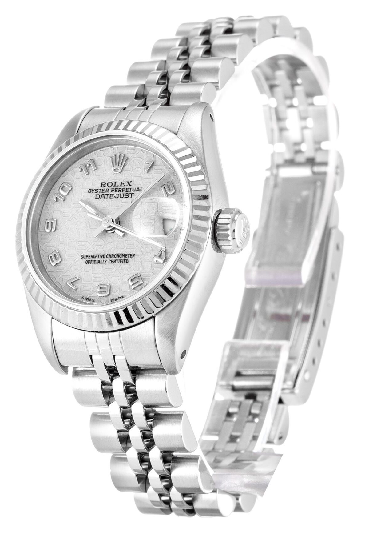 Replica Rolex Lady-Datejust 69174 26mm Silver Dial - Best shop to buy a Fake Rolex