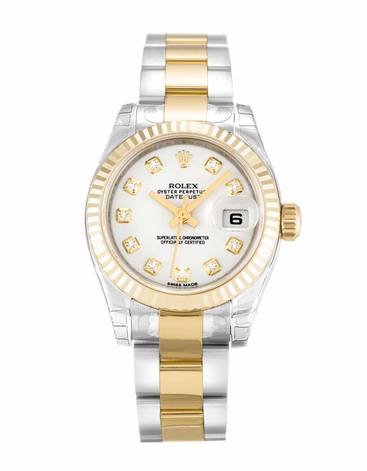 Replica Rolex Lady-Datejust 179173 26mm White Dial - Best shop to buy a Fake Rolex