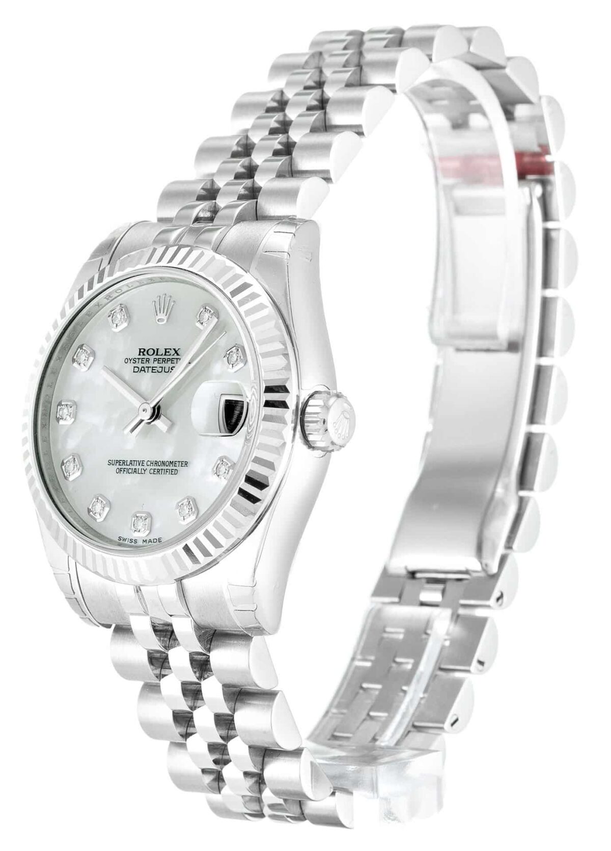 Replica Rolex Lady-Datejust 178274 31mm White Mother of Pearl Dial - Best shop to buy a Fake Rolex