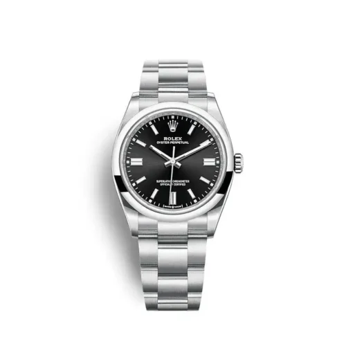 Replica Rolex Oyster Perpetual Lady 36mm Dial Black 126000 - Best shop to buy a Fake Rolex