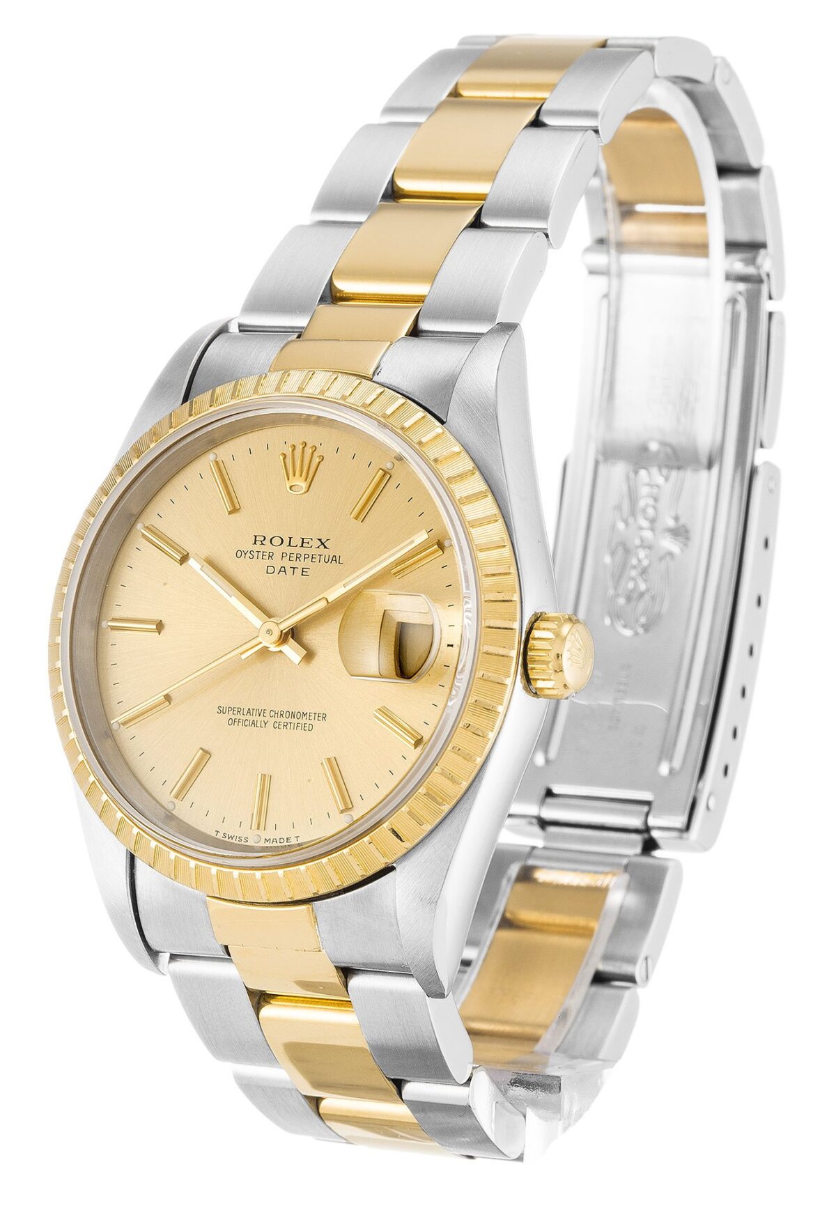 Replica Rolex Oyster Perpetual Date 34mm Dial Champagne 15223 - Best shop to buy a Fake Rolex