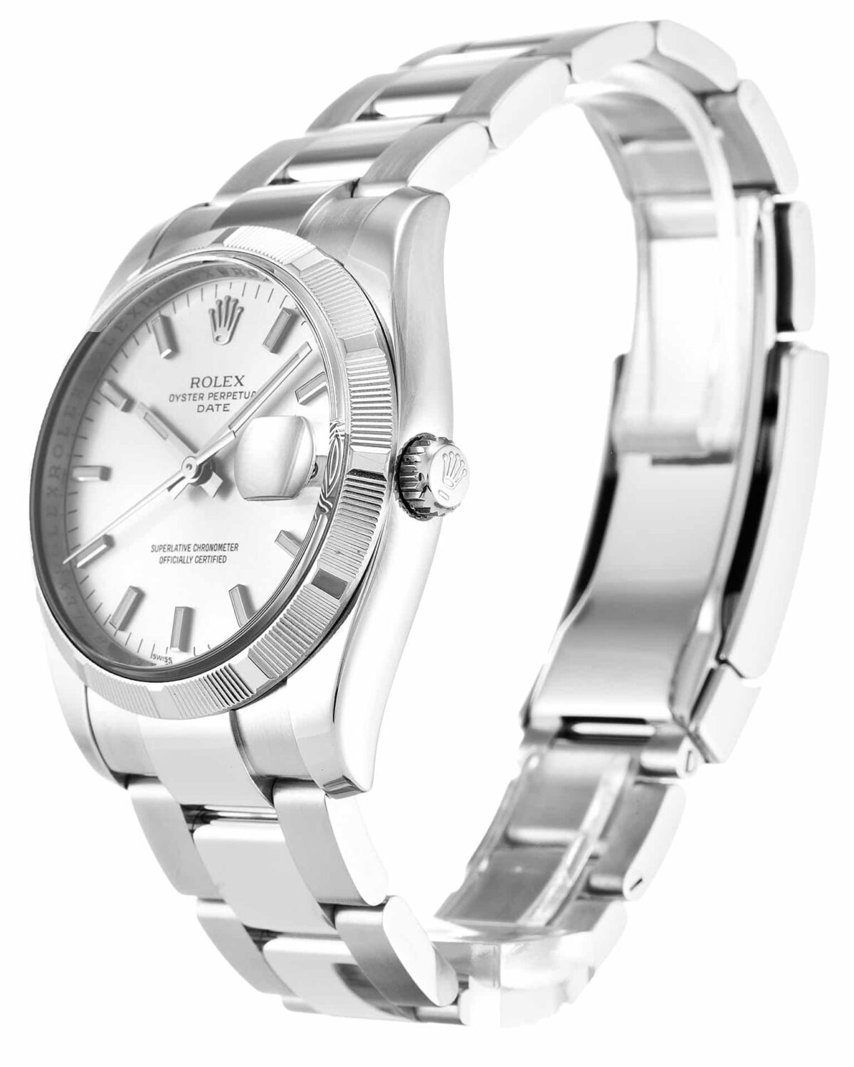 Replica Rolex Oyster Perpetual Date 34mm Dial Silver 115210 - Best shop to buy a Fake Rolex