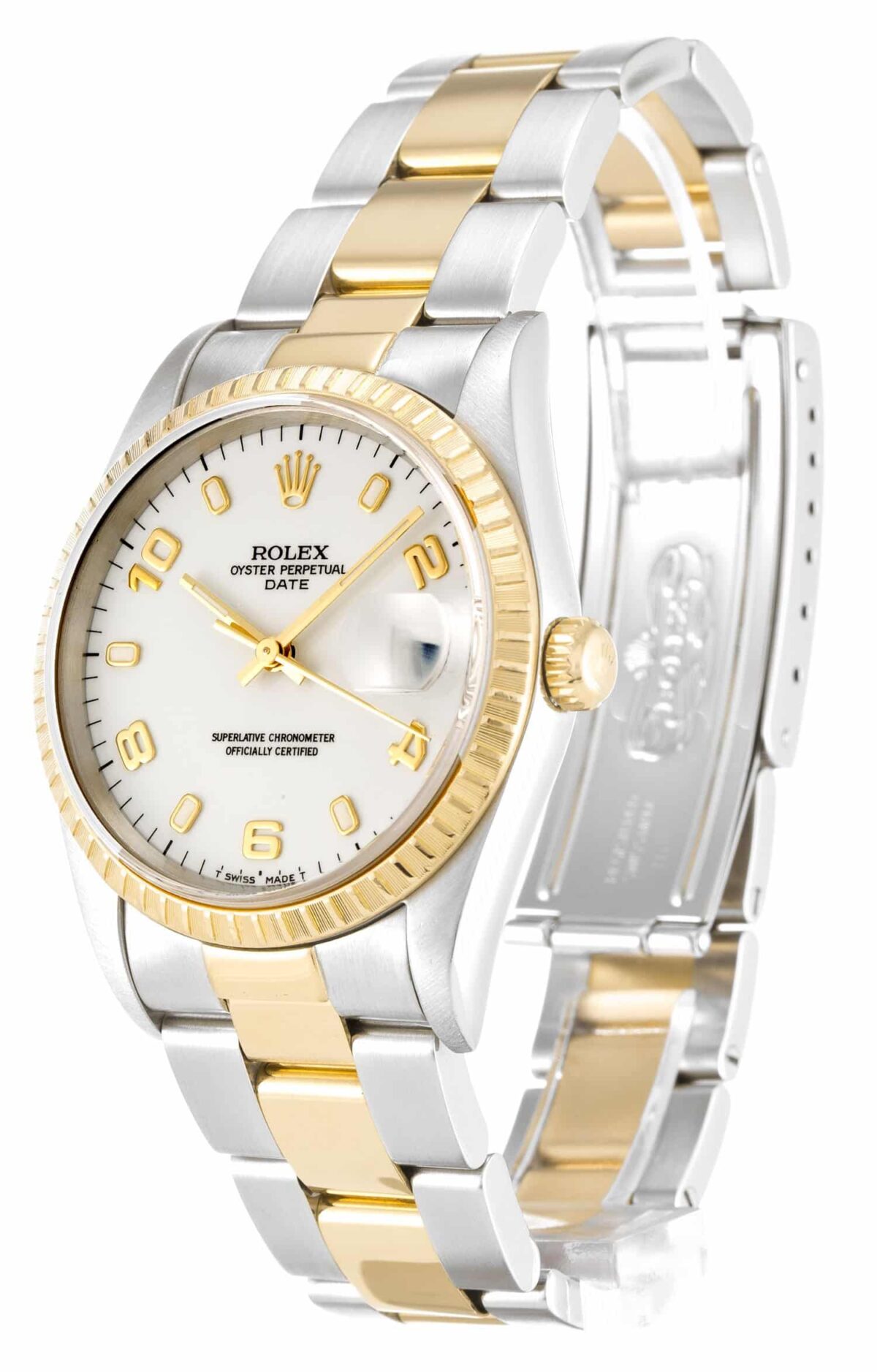 Replica Rolex Oyster Perpetual Date 34mm Dial White 15223 - Best shop to buy a Fake Rolex