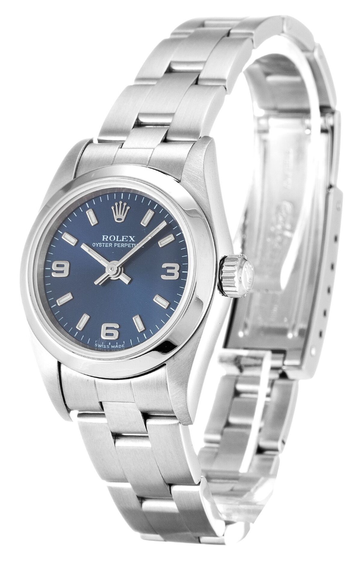 Replica Rolex Oyster Perpetual Lady 24mm Dial Blue 76080 - Best shop to buy a Fake Rolex