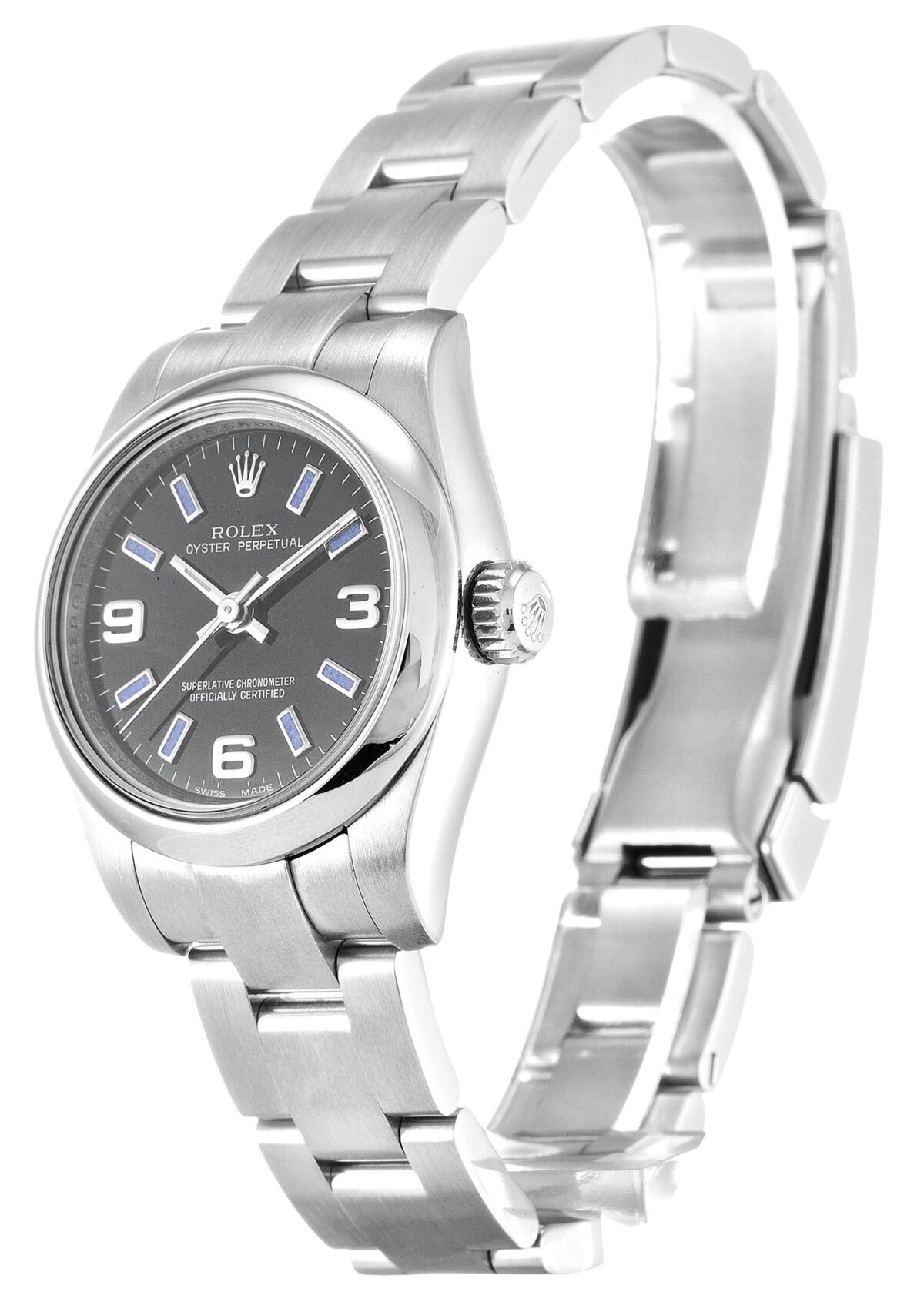 Replica Rolex Oyster Perpetual Lady 26mm Dial Black 176200 - Best shop to buy a Fake Rolex