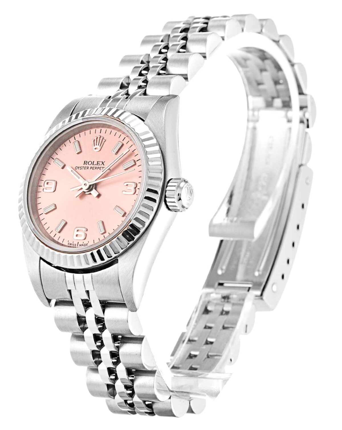 Replica Rolex Oyster Perpetual Lady 26mm Dial Salmon 76094 - Best shop to buy a Fake Rolex