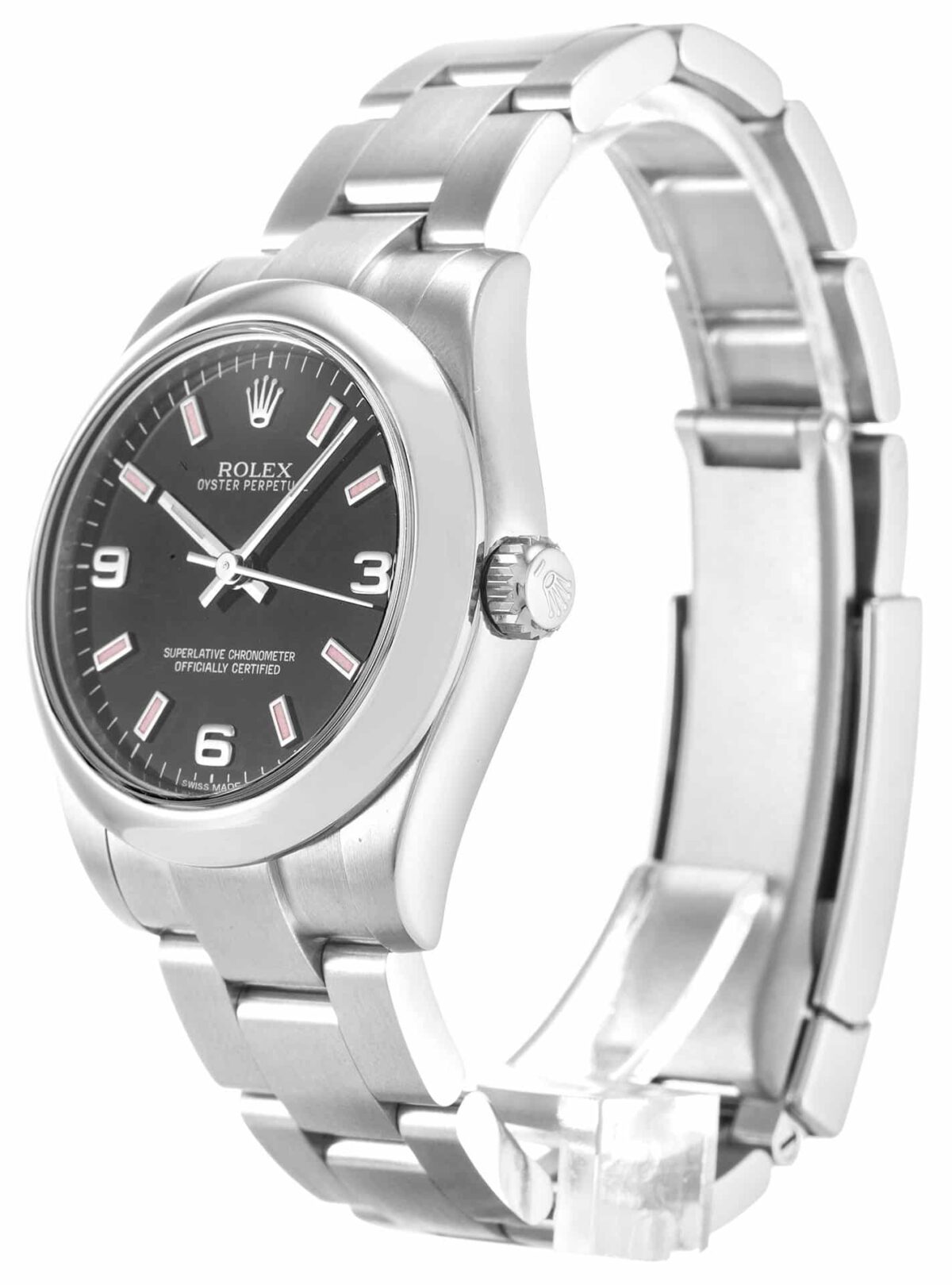 Replica Rolex Oyster Perpetual Lady Dial Black 31mm 177200 - Best shop to buy a Fake Rolex