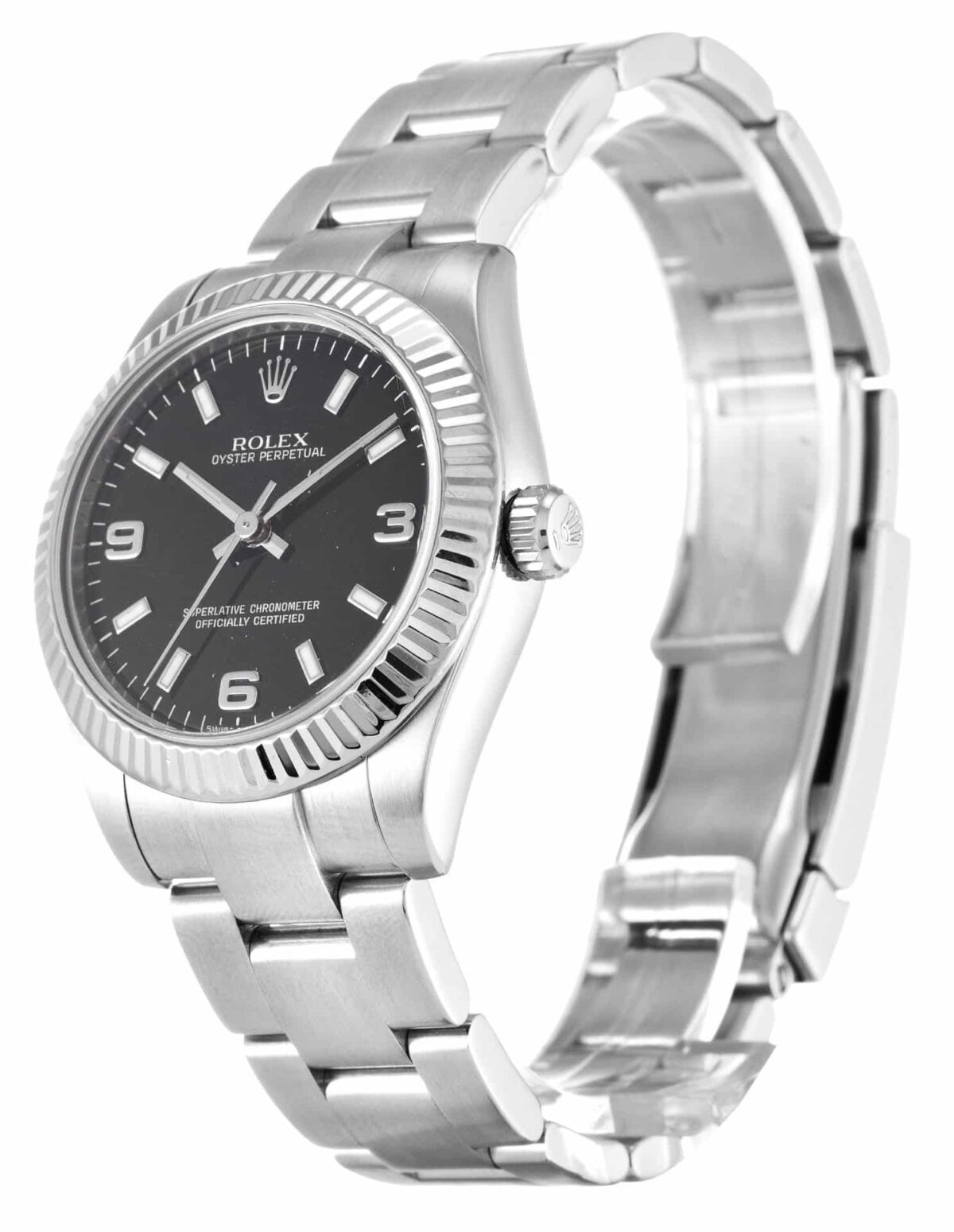 Replica Rolex Oyster Perpetual Lady 31mm Dial Black 177234 - Best shop to buy a Fake Rolex