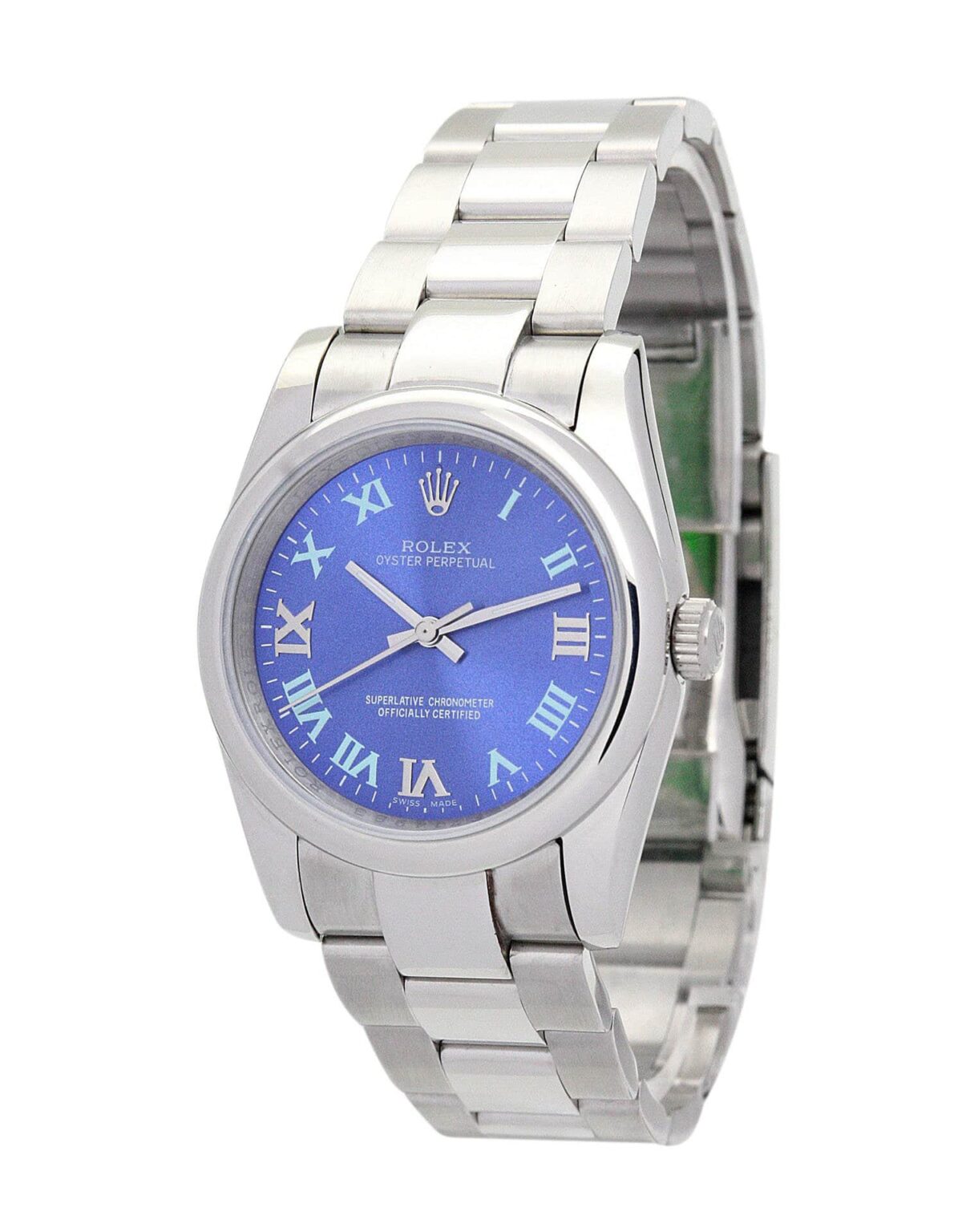 Replica Rolex Oyster Perpetual Lady 31mm Dial Blue 177200 - Best shop to buy a Fake Rolex