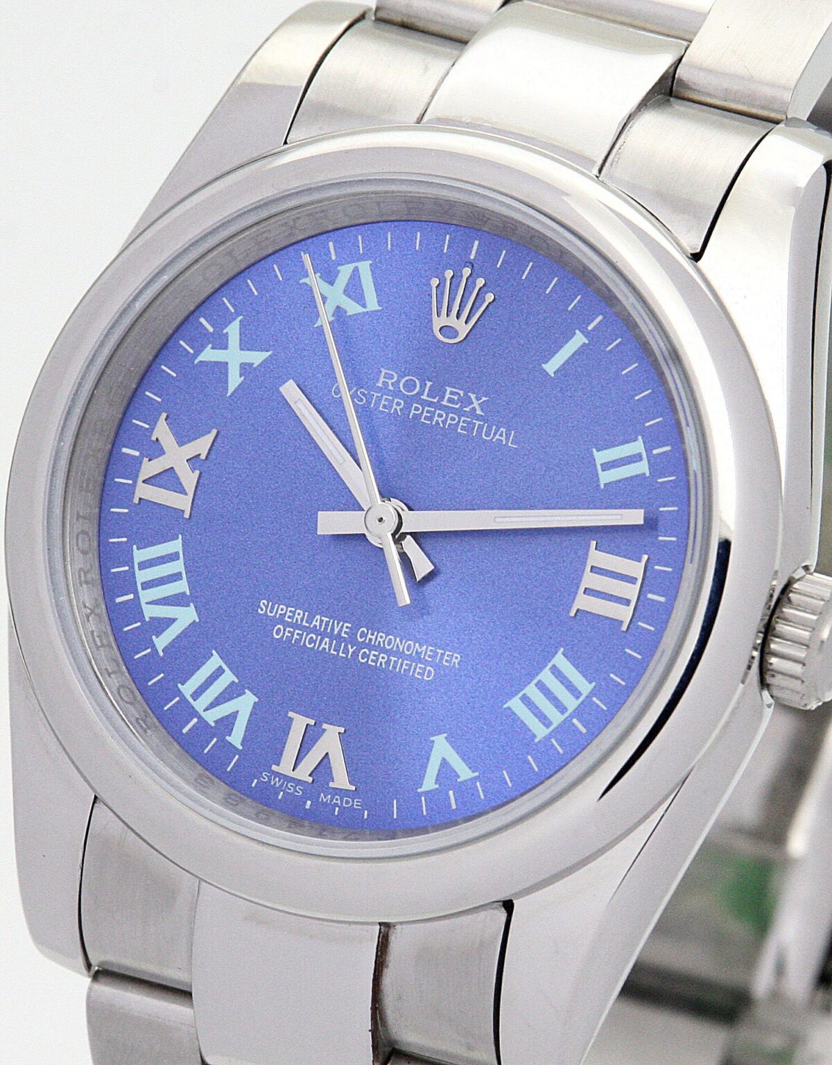 Replica Rolex Oyster Perpetual Lady 31mm Dial Blue 177200 - Best shop to buy a Fake Rolex