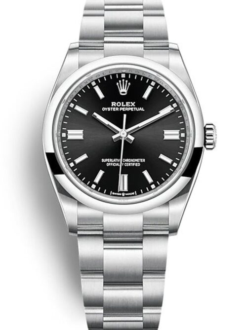 Replica Rolex Oyster Perpetual Lady 36mm Dial Black 126000 - Best shop to buy a Fake Rolex