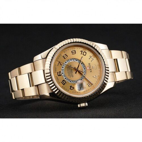 Replica Rolex Sky-Dweller 80243 41mm Gold Dial - Best shop to buy a Fake Rolex