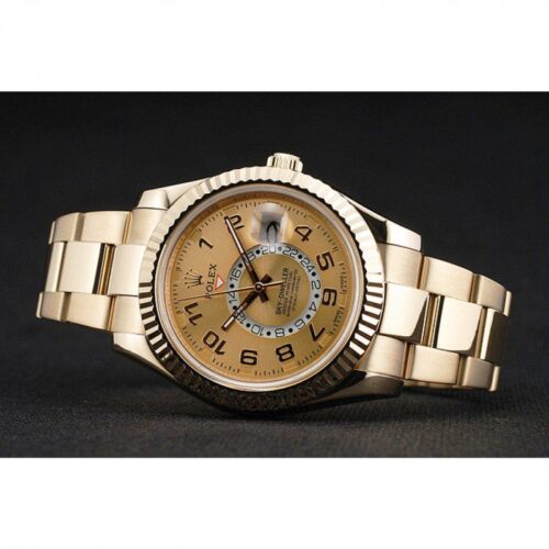 Replica Rolex Sky-Dweller 80243 41mm Gold Dial - Best shop to buy a Fake Rolex