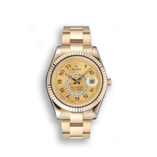 Replica Rolex Sky-Dweller 80243 41mm Gold Dial - Best shop to buy a Fake Rolex