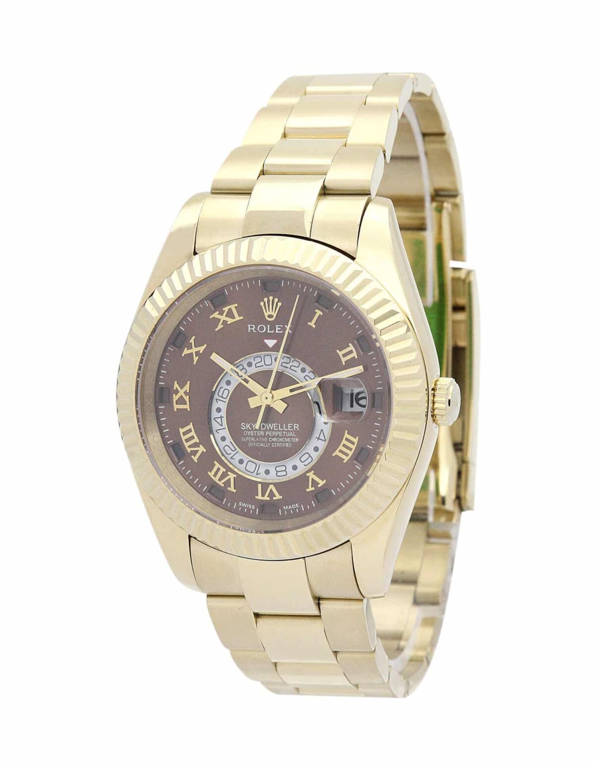 Replica Rolex Sky-Dweller 326938 42mm Brown Dial - Best shop to buy a Fake Rolex