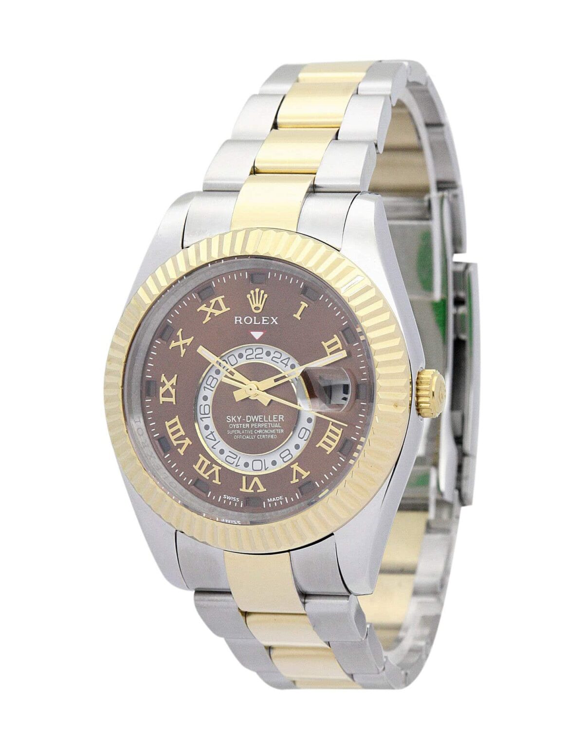 Replica Rolex Sky-Dweller 42mm Brown Dial 326938 - Best shop to buy a Fake Rolex