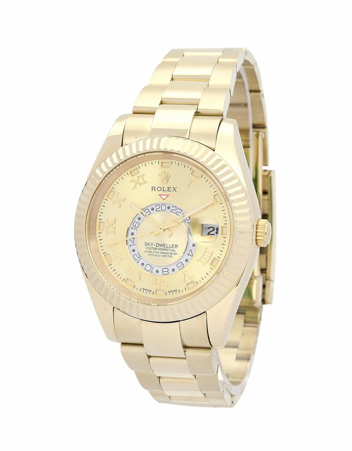 Replica Rolex Sky-Dweller 42mm Champagne Dial 326938 - Best shop to buy a Fake Rolex