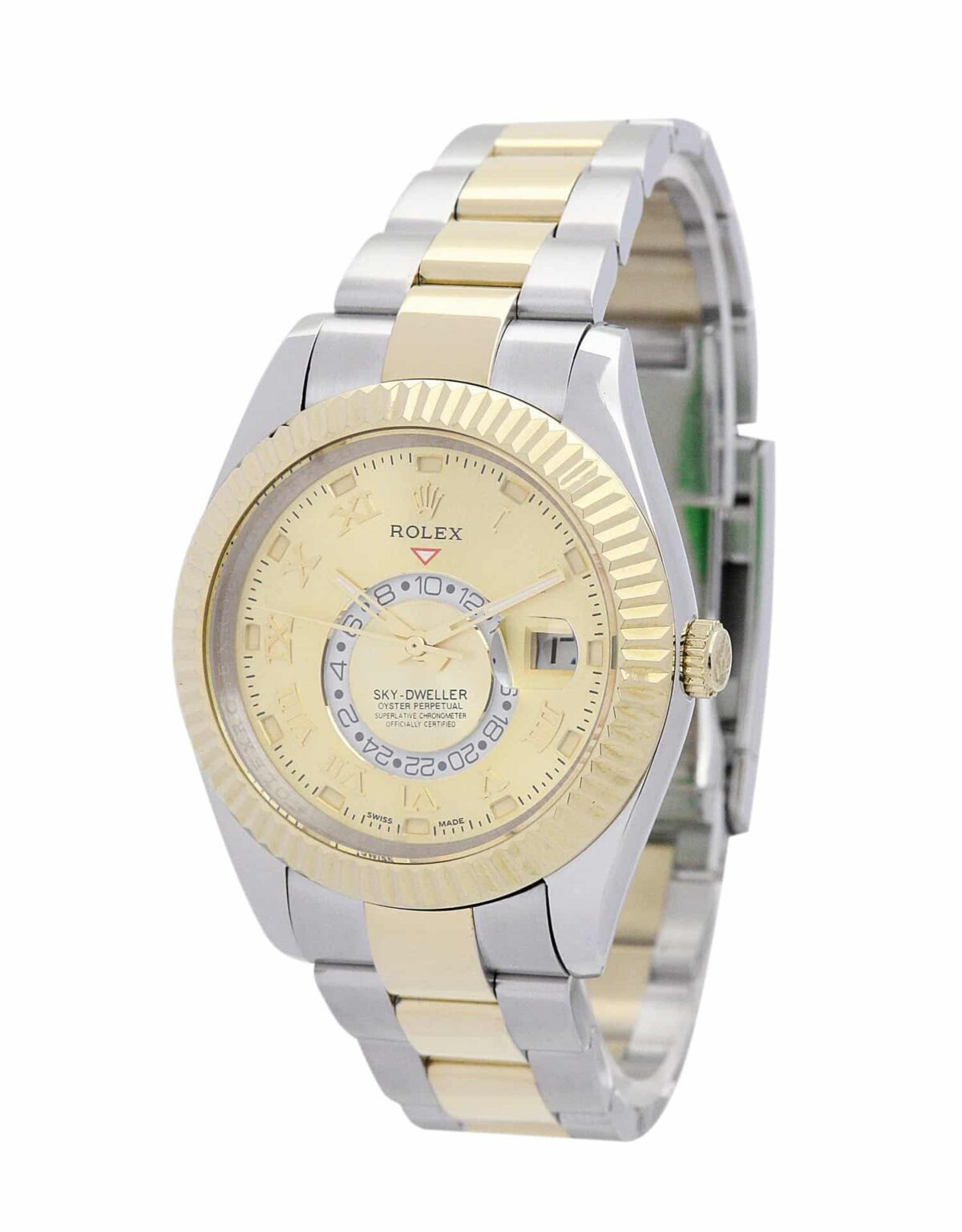 Replica Rolex Sky-Dweller 326938 42mm Gold Dial - Best shop to buy a Fake Rolex