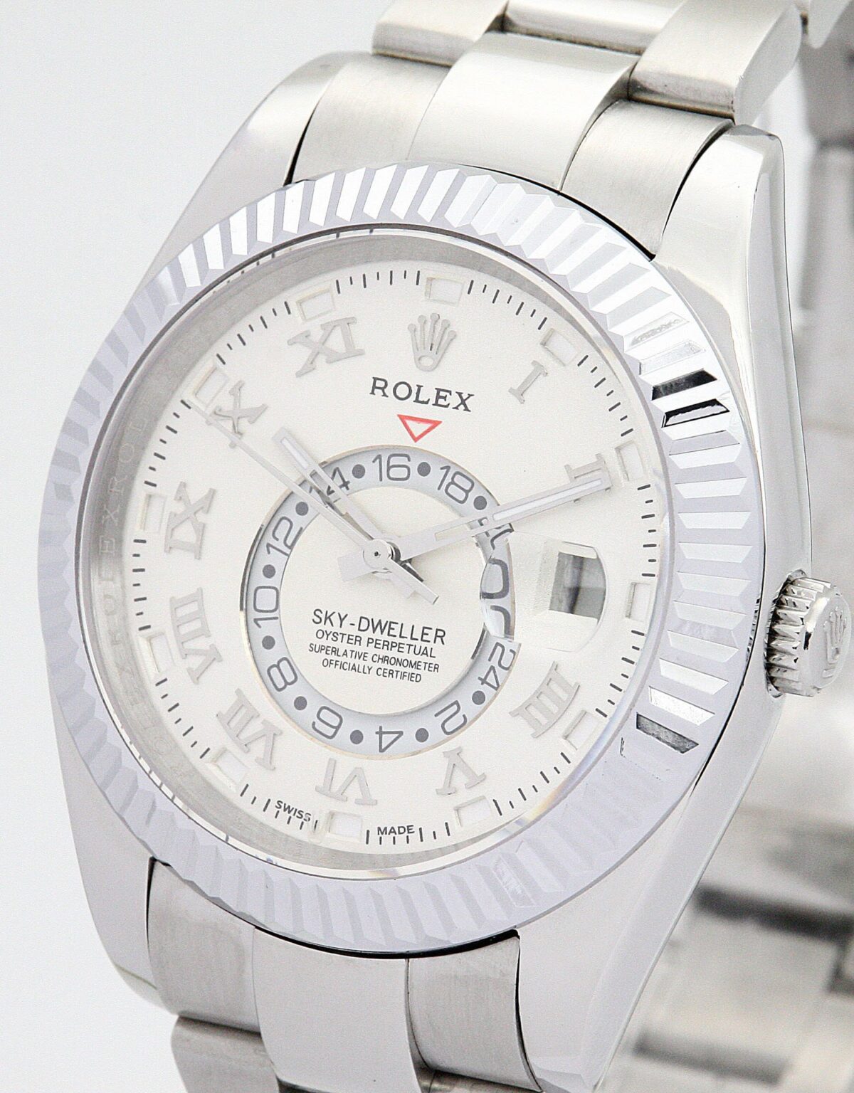 Replica Rolex Sky-Dweller 326938 42mm White Dial - Best shop to buy a Fake Rolex