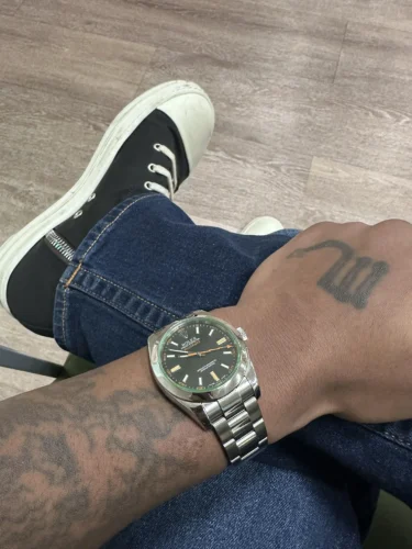 Replica Rolex Milgauss 40mm Dial Black 116400GV photo review